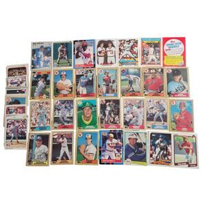 Vintage MLB Topps Upper Deck Fleer Baseball Trading Cards Lot Of 62 VG/VG+